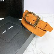 YSL Letter Buckle Gold Orange – 30mm - 2