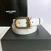 YSL Letter Buckle Gold White – 30mm - 1