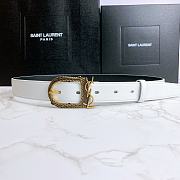 YSL Letter Buckle Gold White – 30mm - 5