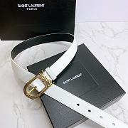 YSL Letter Buckle Gold White – 30mm - 2