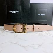 YSL Letter Buckle Gold Beige– 30mm - 5