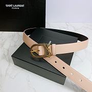 YSL Letter Buckle Gold Beige– 30mm - 4