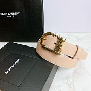 YSL Letter Buckle Gold Beige– 30mm - 3