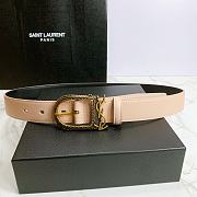 YSL Letter Buckle Gold Beige– 30mm - 2