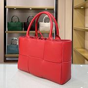 Bottega Veneta Calfskin SLIP Tote Handbag Deep Red – 44052 – 36x24x12cm - 2