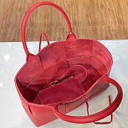 Bottega Veneta Calfskin SLIP Tote Handbag Deep Red – 44052 – 36x24x12cm - 3