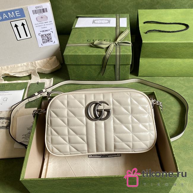 Gucci GG Marmont Crossbody Bag Full White – 447632 – 24x12x7cm - 1