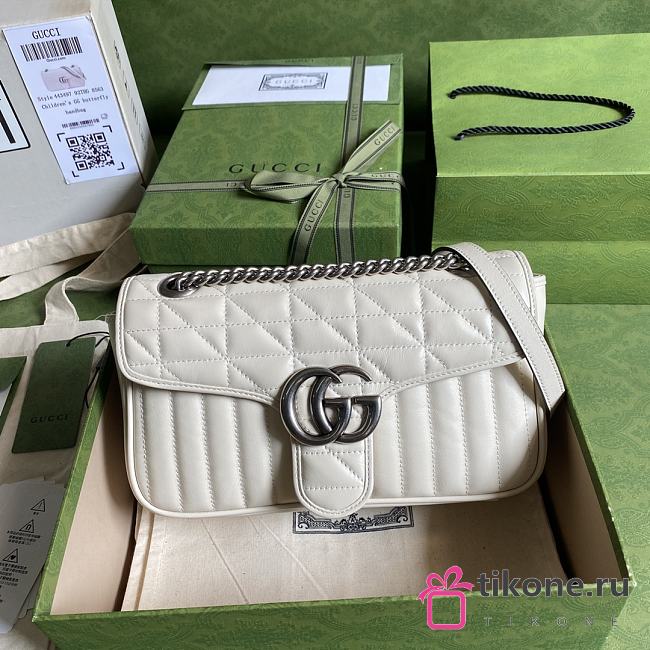 Gucci GG Marmont Bag Full White – 443497 – 26x15x7cm - 1