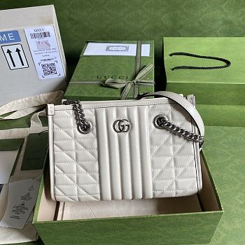 Gucci GG Marmont Shoulder Bag Full White – 681483 – 26.5x19x11cm