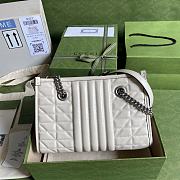 Gucci GG Marmont Shoulder Bag Full White – 681483 – 26.5x19x11cm - 6