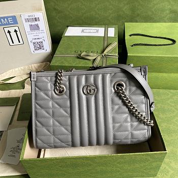 Gucci GG Marmont Shoulder Bag Full Grey – 681483 – 26.5x19x11cm