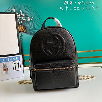Gucci Backpack All Black –31x22.5x9.5cm