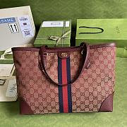 Gucci Ophidia Tote Burgundy Canvas – 38x28x14 cm - 1