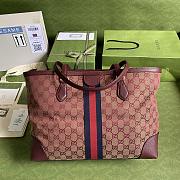 Gucci Ophidia Tote Burgundy Canvas – 38x28x14 cm - 4