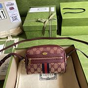 Gucci Ophidia Burgundy Canvas – 17.5x17x5.5cm - 1