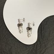 Bottega Veneta Stud Earrings With Pearl Silver  - 1