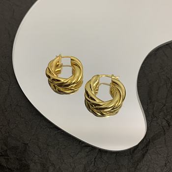 Celine Hoops In Brass Gold Earrings