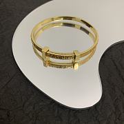 Balenciaga Force Striped Bracelet In Gold/Silver - 5