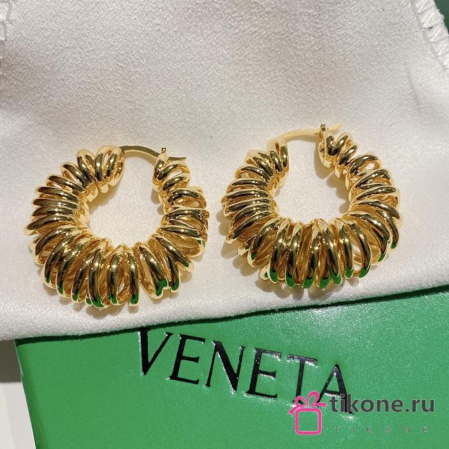 Balenciaga Curl Yellow Gold Earrings - 1