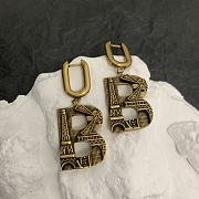 Balenciaga B Chain Gold Earrings - 1