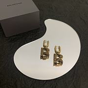 Balenciaga B Chain Gold Earrings - 5