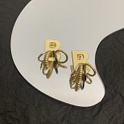 Balenciaga BB Circle Gold Earrings - 4