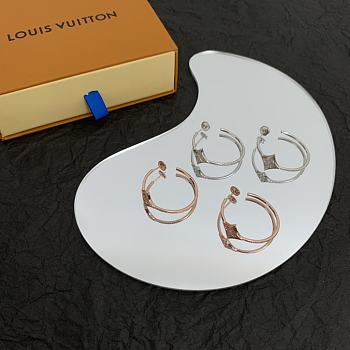 Louis Vuitton Idylle Blossom Hoops, Pink Gold/Silver And Diamonds - Q96839