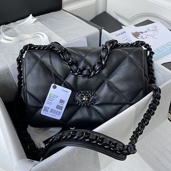 Chanel Flap Bag Goatskin Quilted Black – 30x26cm