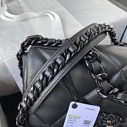 Chanel Flap Bag Goatskin Quilted Black – 30x26cm - 4