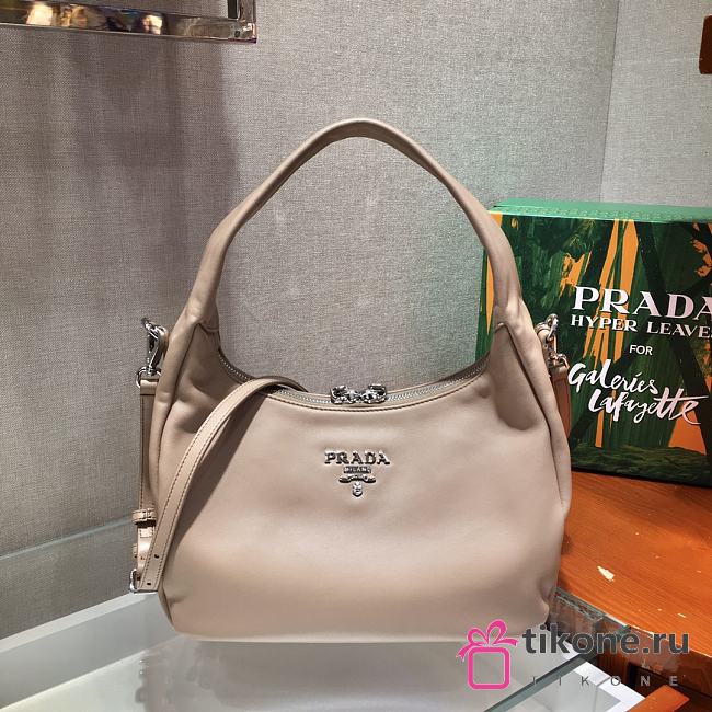 Prada Hobo All-leather Calfskin Shoulderbag/Handbag Apricot – 1BC132 – 26x21x9.5 cm - 1