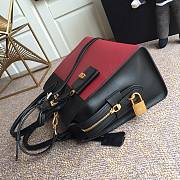 Prada Calf Leather Black/Red Handbag – lBA046 –30x22 cm - 5