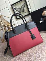 Prada Calf Leather Black/Red Handbag – lBA046 –30x22 cm - 3