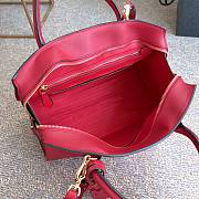 Prada Calf Leather Burgundy/Red Handbag – 30x22 cm - 5