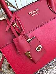 Prada Calf Leather Burgundy/Red Handbag – 30x22 cm - 4