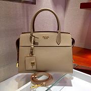 Prada Calf Leather Beige Handbag – lBA046 –30x22 cm - 1