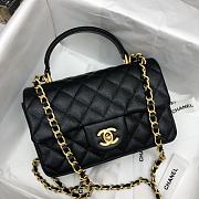 Chanel Classic Black Caviar Top Handles - 20×14×7cm - 1