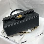 Chanel Classic Black Caviar Top Handles - 20×14×7cm - 5