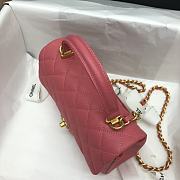 Chanel Classic Pink Caviar Top Handles - 20×14×7cm - 6