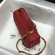 Chanel Classic Scarlet Caviar Top Handles - 20×14×7cm - 5