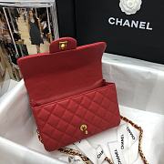 Chanel Classic Scarlet Caviar Top Handles - 20×14×7cm - 4