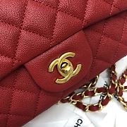 Chanel Classic Scarlet Caviar Top Handles - 20×14×7cm - 2