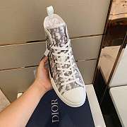 Dior High Top Sneakers White&Black Canvas - 6