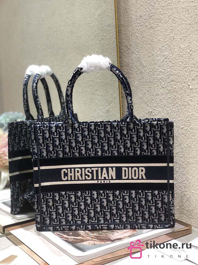 DIOR BOOK TOTE OBLIQUE BULE BAG 1286 TIKONE 02 - 1