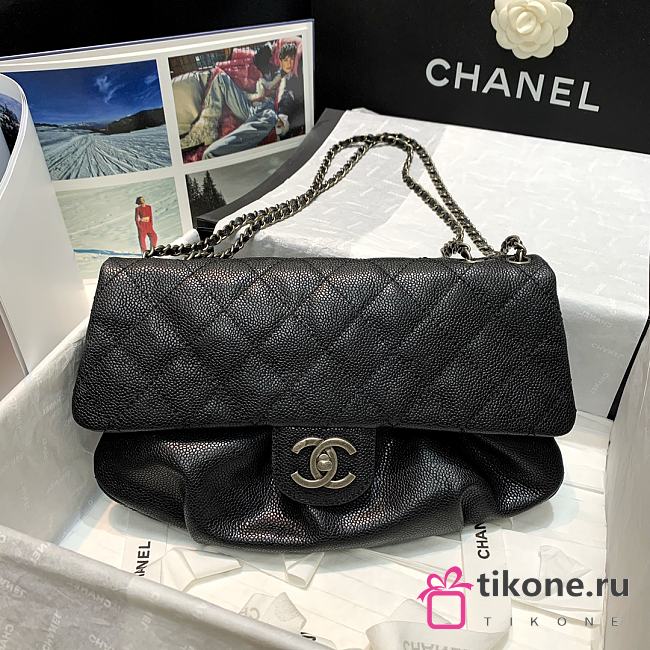  Chanel Vintage Black Caviar Bag - 30×18×4cm - 1