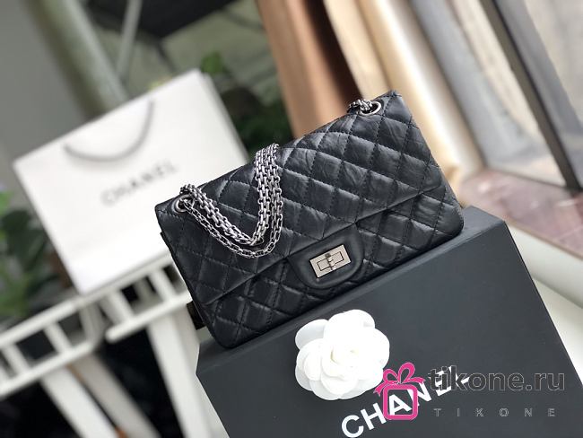 Chanel Coco Black Sliver Hardware Bag 25cm - 1