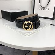 GUCCI GG GOLD BUCKLE BELT  - 1