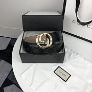 GUCCI GG GOLD BUCKLE BELT  - 3