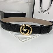 GUCCI GG GOLD BUCKLE BELT  - 5