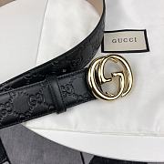 GUCCI GG GOLD BUCKLE BELT  - 6