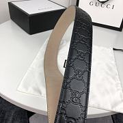 GUCCI GG SILVER BUCKLE BELT - 5